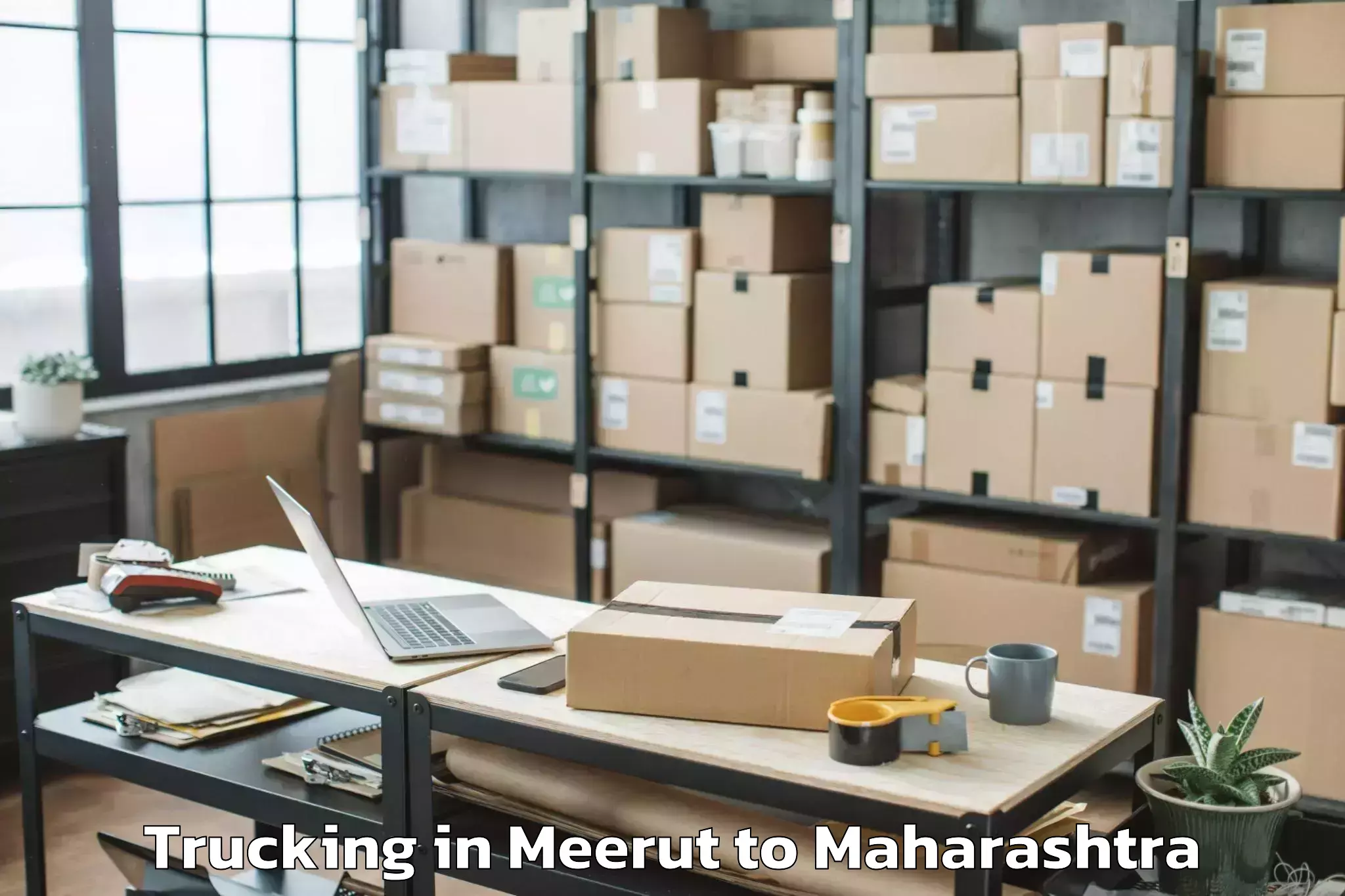 Top Meerut to Hingna Trucking Available